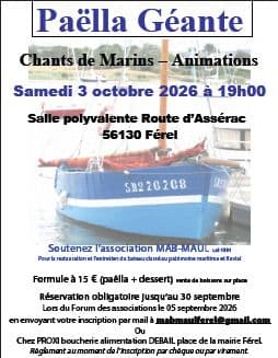 Affiche, Soirée paëlla et chants de marins