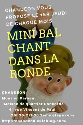 Affiche, Mini bal chant dans la ronde