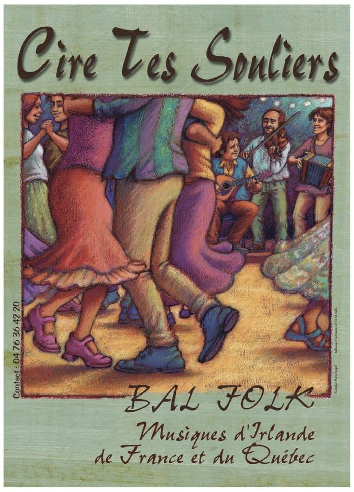 Affiche, Bal folk avec "Cire tes souliers"