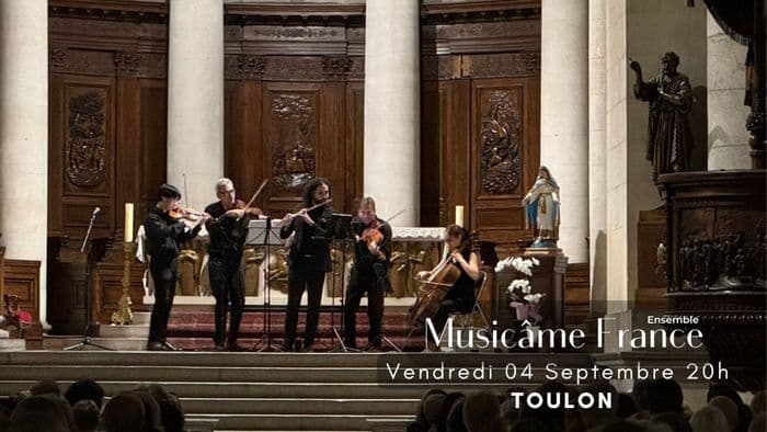 Affiche, Concert à Toulon: Ravel, Debussy, Cantemir, Mozart, Wieniawski, Bach, Doppler, Saint-Saëns, Vivaldi