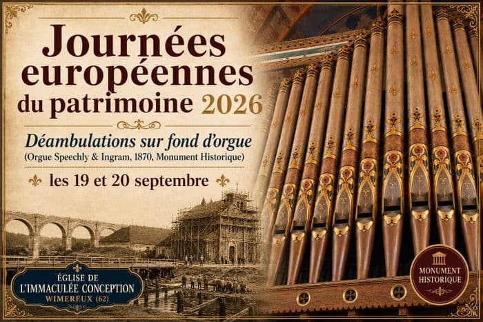 Affiche, Déambulation sur fond d'orgue (Orgue Speechly & Ingram, MH), église de Wimereux