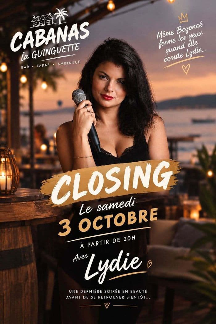 Affiche, Guinguette Cabanas by Jérémi : Lydie en concert I Auterive
