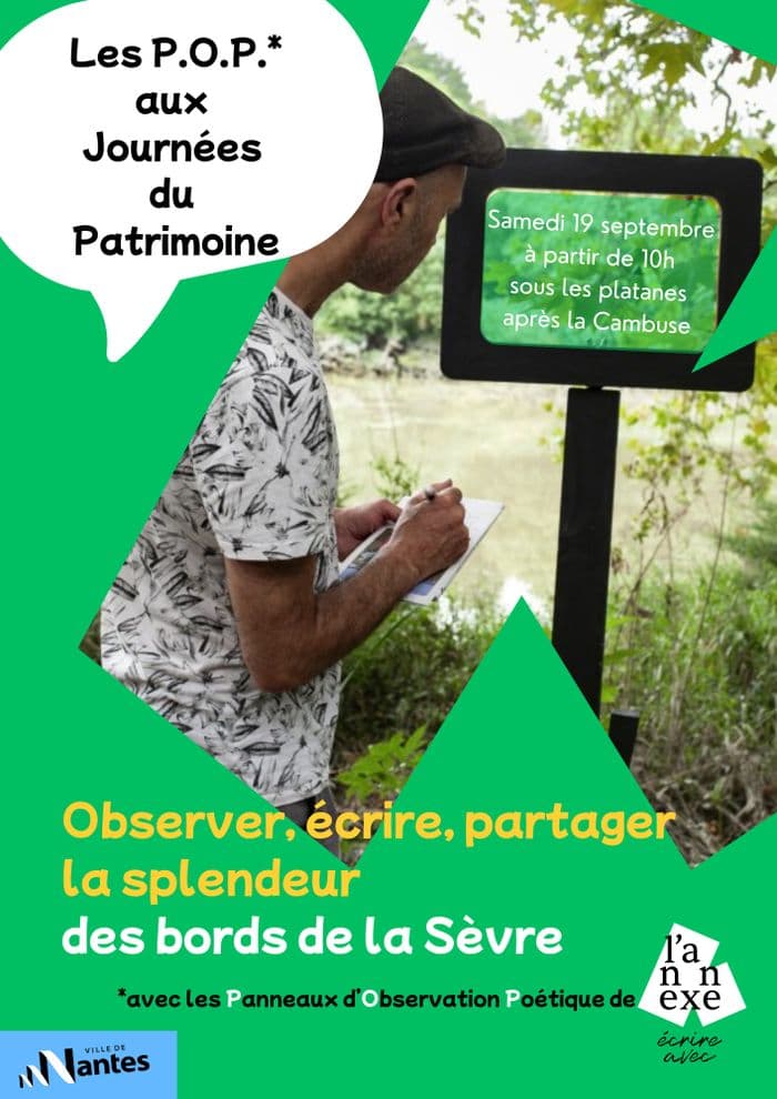Affiche, Observer, écrire, partager la splendeur des bords de la Sèvre avec les POP