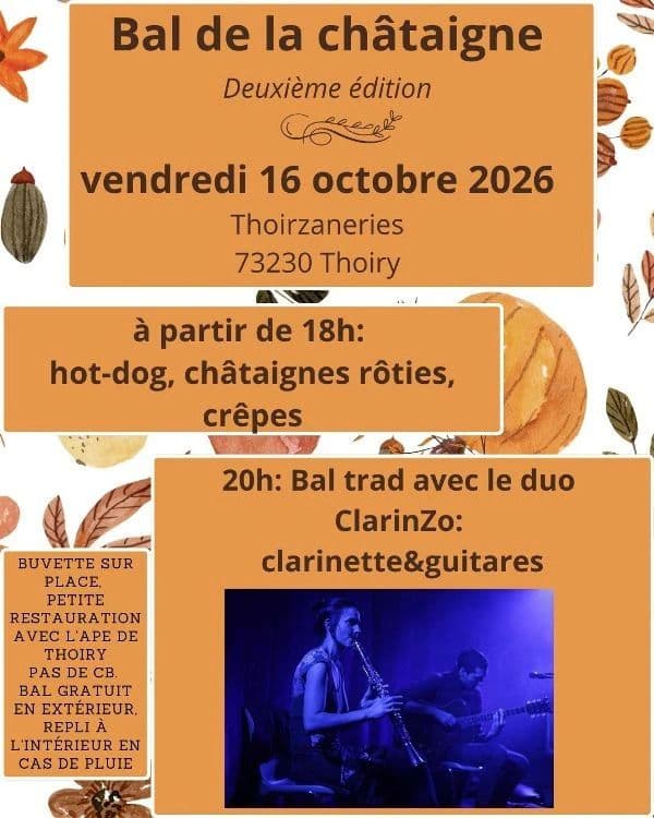Affiche, Bal de la châtaigne Deuxième édition