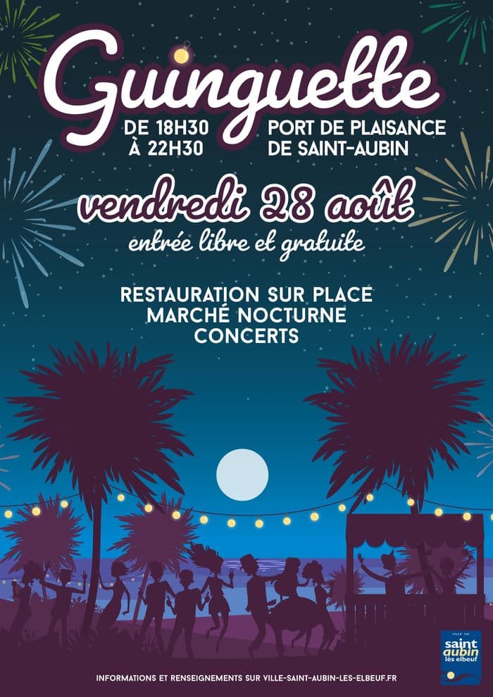 Affiche, Guinguette au Port de Plaisance