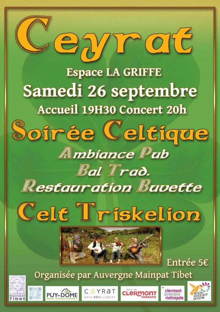 Affiche, Soirée Celtique avec le groupe Celt Triskelion