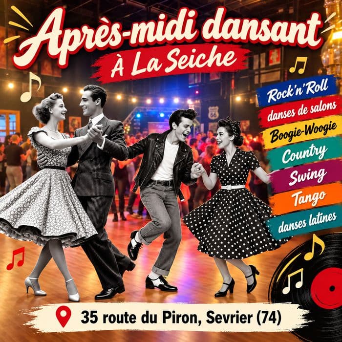 Affiche, Dimanches dansants à la Seiche Sevrier (Annecy, 74)