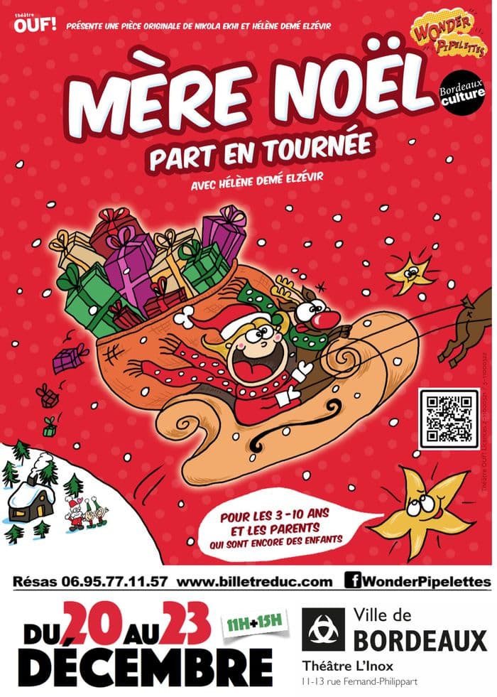 Affiche, Mère Noël part en tournée  (jeune public 3-12 ans)