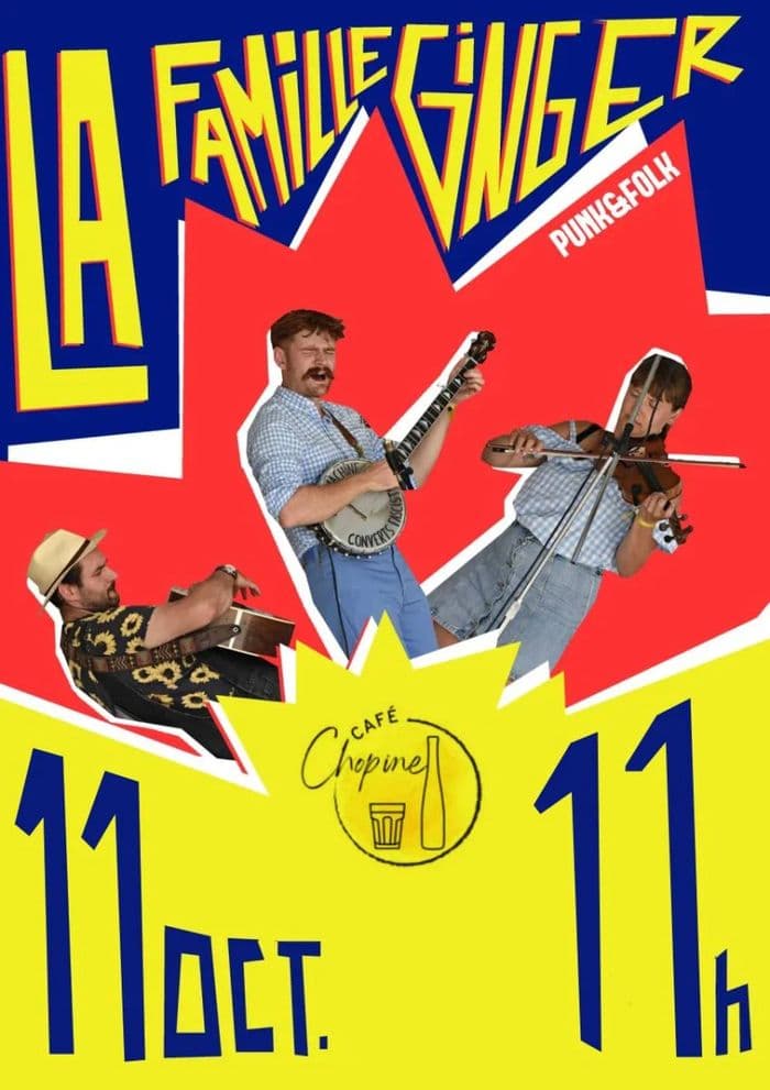 Affiche, La famille ginger's jam au café chopine !