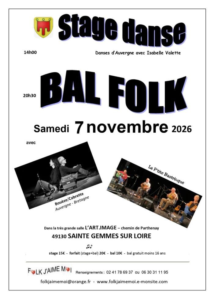 Affiche, Stage de Danses et Bal Folk