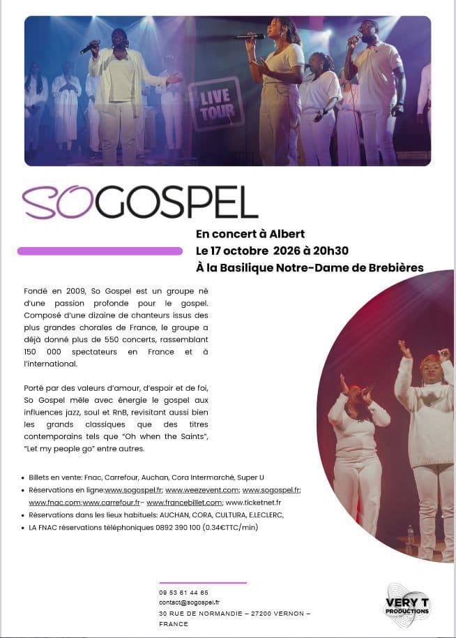 Affiche, Concert gospel Basilique Albert