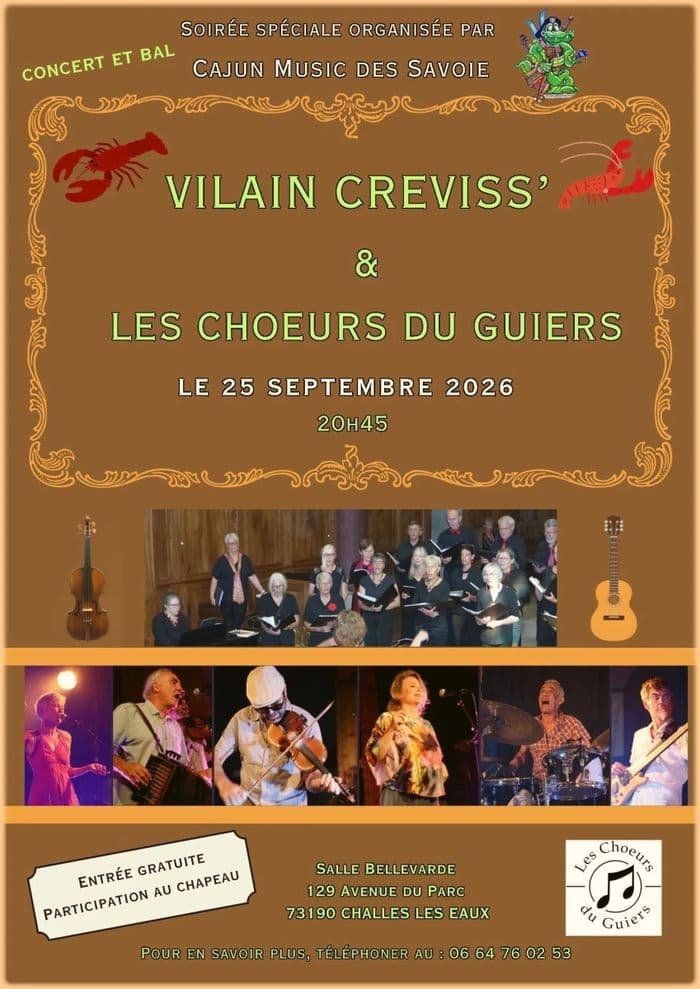 Affiche, Concert Vilain Creviss' et les Choeurs du Guiers