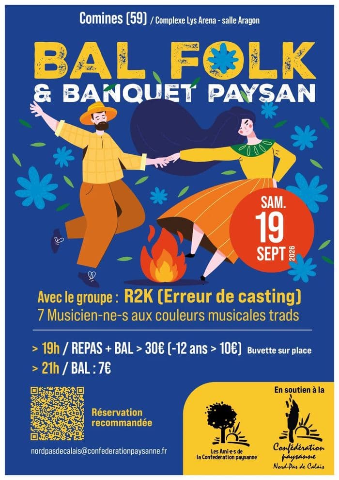 Affiche, Bal folk & banquet paysan