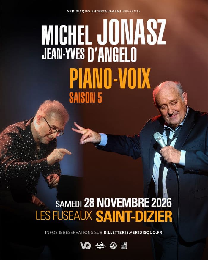 Affiche, Michel Jonasz – Piano-voix avec Jean-Yves D’Angelo