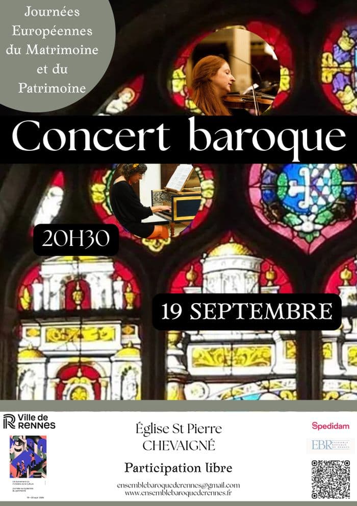 Affiche, Concert de Musique Baroque à l'église Saint Pierre