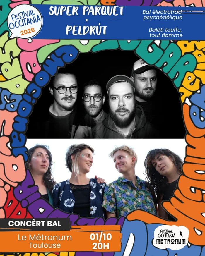 Affiche, Super Parquet + Peldrút - Festival Occitania X Métronum