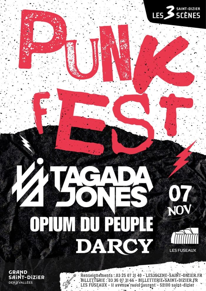 Affiche, Punk Fest - Tagada Jones / Opium du Peuple / Darcy