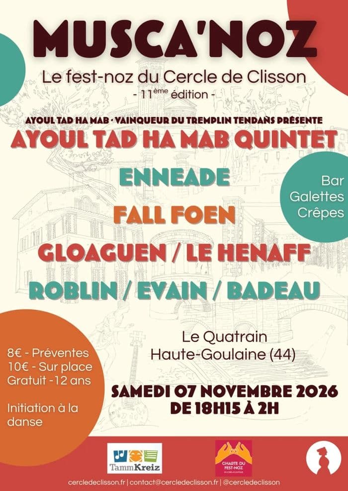 Affiche, MuscaNoz- Le fest-noz du Cercle Celtique de Clisson