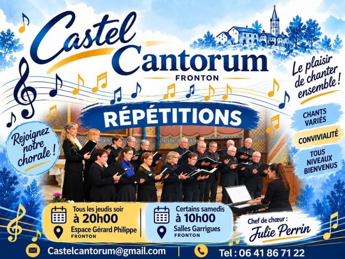 Affiche, Activités de la chorale Castel Cantorum