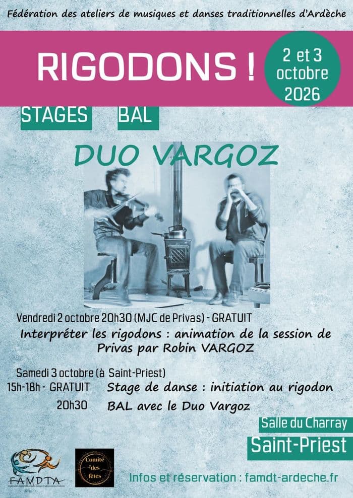 Affiche, Session trad spéciale rigodon avec Robin Vargoz