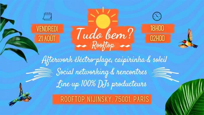 Affiche, Tudo Bem? - Afterwork Électro-Plage & Rooftop