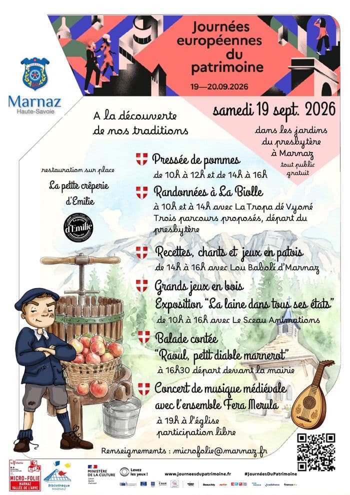 Affiche, A la découverte de nos traditions : Recettes, chants et jeux en patois