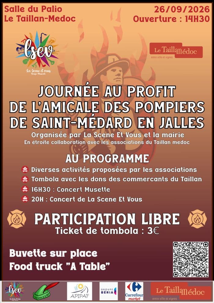 Affiche, Concert de "La Scène et Vous" au profit des sapeurs-pompiers