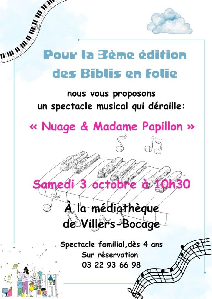 Affiche, « Nuage & Madame Papillon »