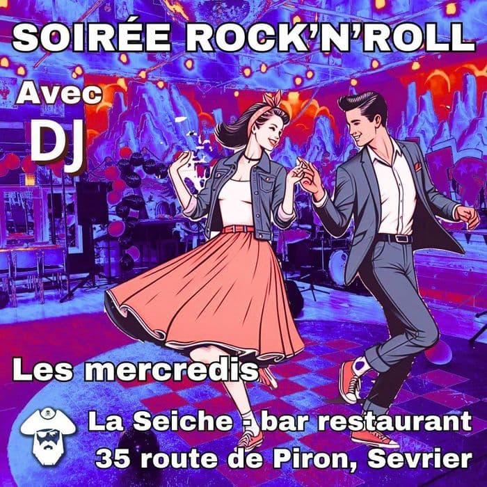 Affiche, Initiation et soirée Rock’n’Roll à La Seiche (Sevrier, près d'Annecy)
