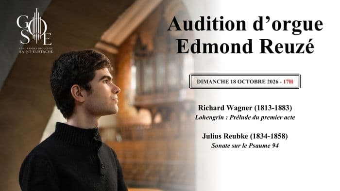 Affiche, Audition d'orgue d'Edmond Reuzé