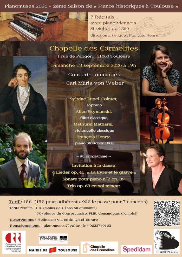 Affiche, Saison musicale - Concert hommage à Carl Maria von Weber