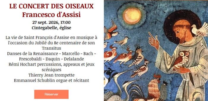 Affiche, Le Concert des Oiseaux : Franscesco d'Assisi