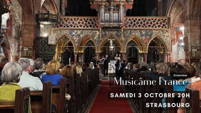 Affiche, Concert à Strasbourg : Ravel, Debussy, Mozart, Vivaldi, Bach, Piazzolla, Cantemir, Doppler et Waxman