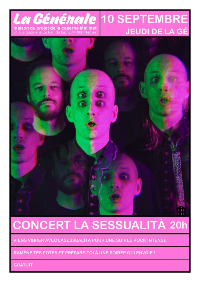Affiche, Concert de Sessualità à La Générale