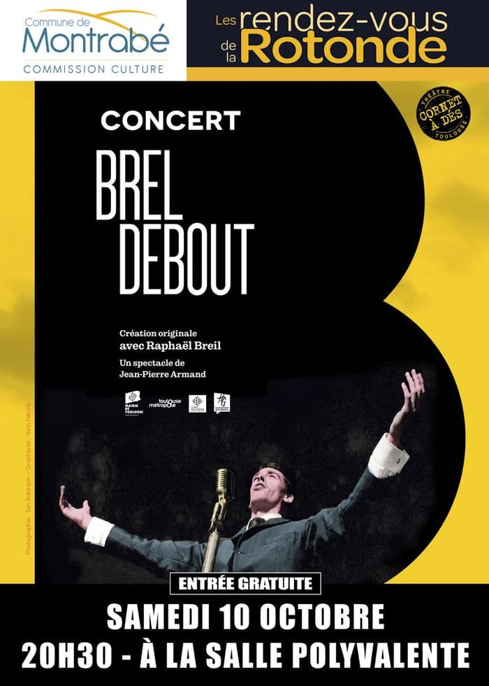 Affiche, Concert "BREL DEBOUT"