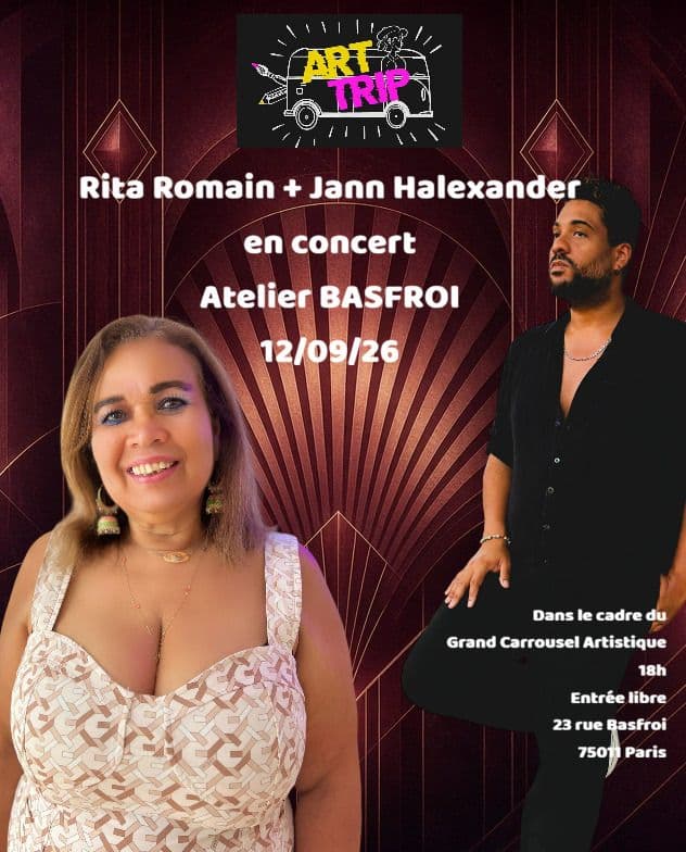 Affiche, Rita Romain & Jann Halexander en concert | Francophonie au Grand Carrousel Artistique | 12 septembre