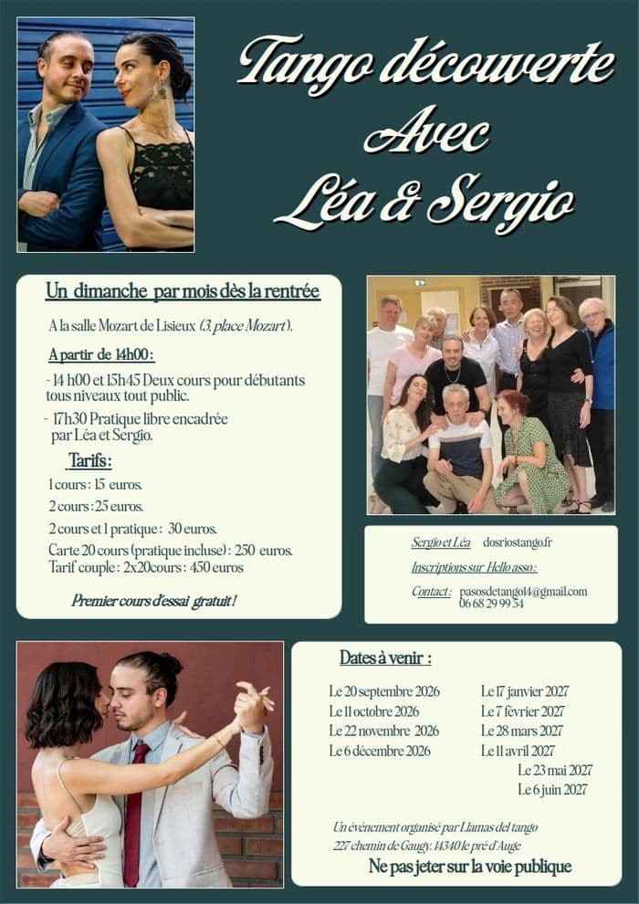 Affiche, Tango Découverte avec léa et Sergio