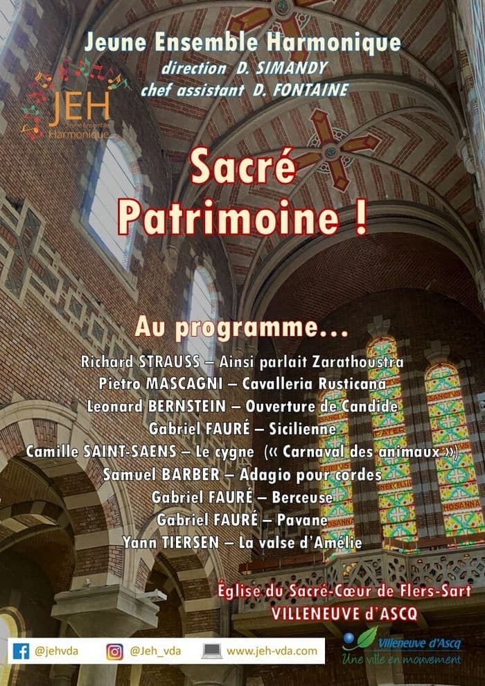 Affiche, Concert du Jeune Ensemble Harmonique : Sacré Patrimoine!
