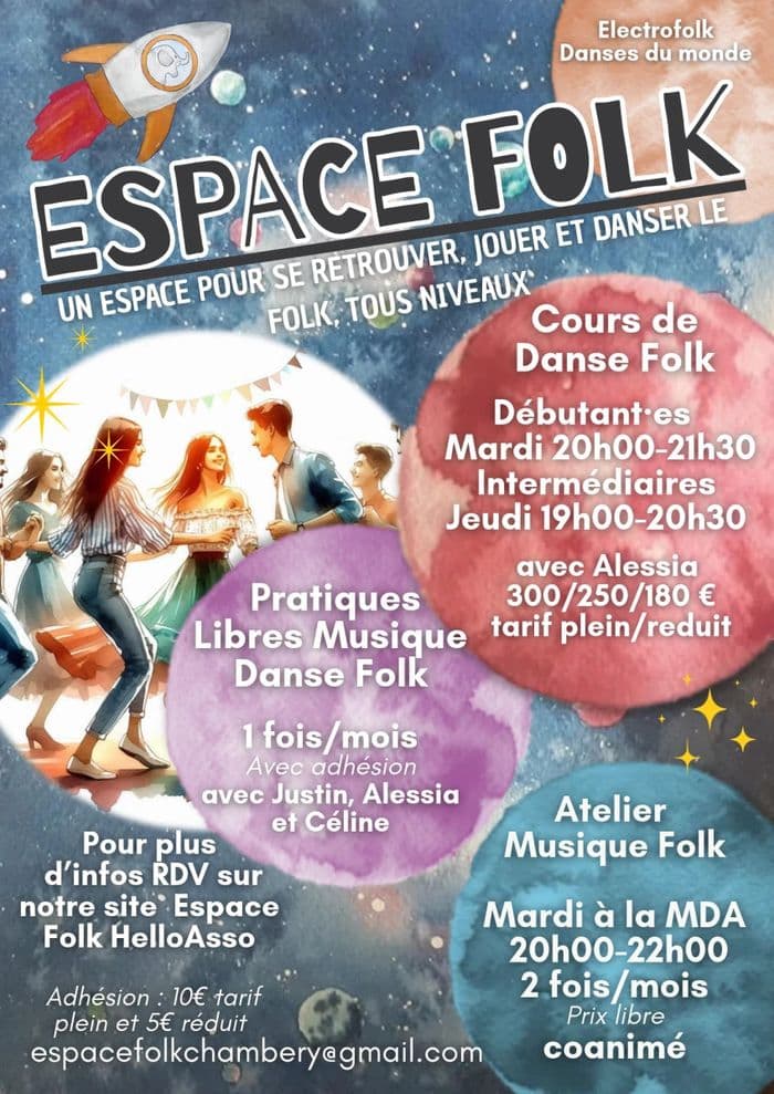Affiche, Pratique libre Danses Folk et danses du monde