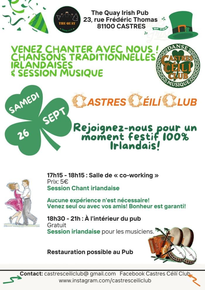 Affiche, Castres Ceili Club