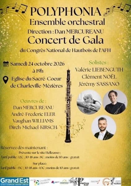 Affiche, CONCERT DE GALA : Autour du hautbois