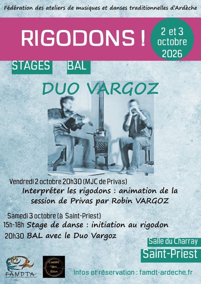 Affiche, Journée Rigodon avec le Duo Vargoz