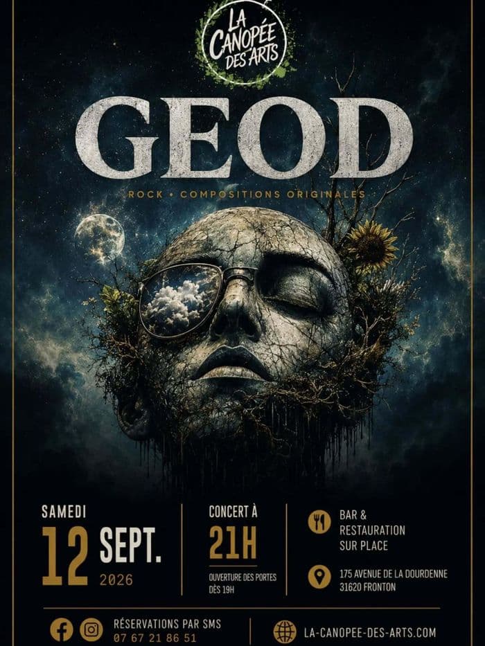 Affiche, 🎸⚡ • GEOD • ROCK LIVE À LA CANOPÉE ⚡🎸