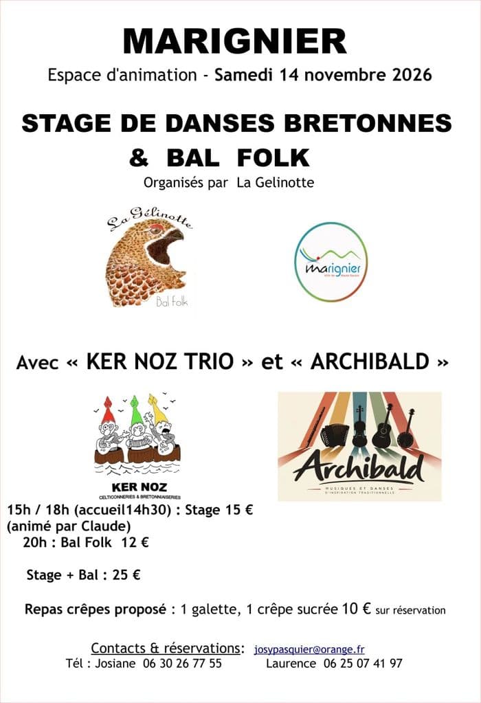 Affiche, stage et bal folk