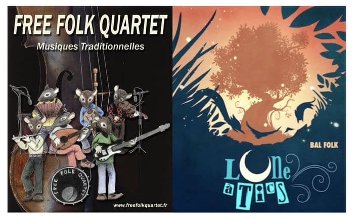 Affiche, Lune à Tics invite Le Free Folk Quartet