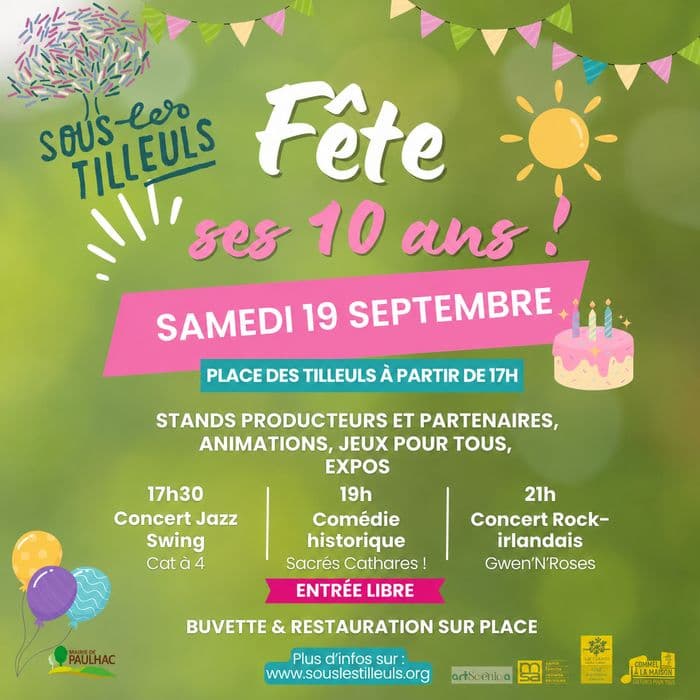 Affiche, Sous les Tilleuls fête ses 10 ans !