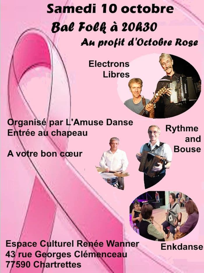 Affiche, Bal Folk au profit d'Octobre Rose