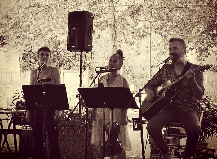 Affiche, Les Chromatisés en concert pour le Folk Club de Cahors avec des harmonies folk