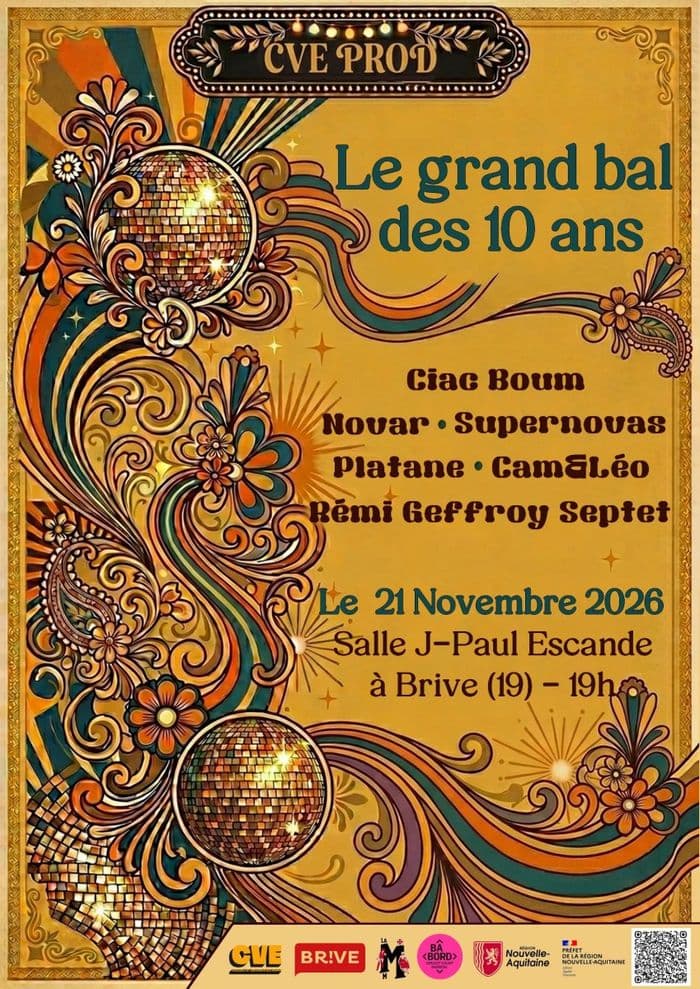 Affiche, Le grand bal des 10 ans de CVE