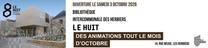 Affiche, Inauguration : découverte de la bibliothèque LE HUIT